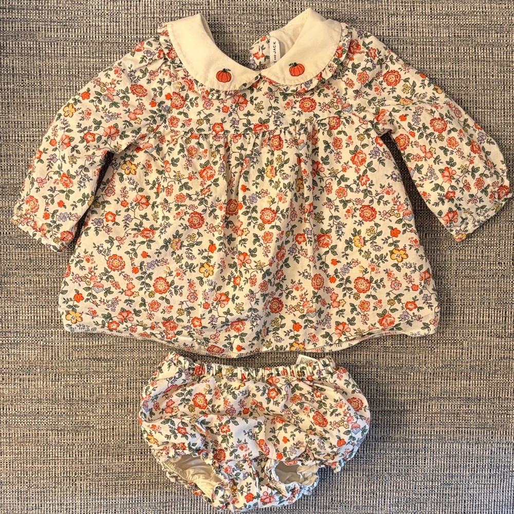 Janie and Jack Floral Baby Set with Diaper Cover